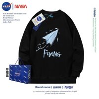 Áo Sweater cotton Cổ Tròn Dáng Rộng In Hình Máy Bay Giấy Phong Cách harajuku Thời Trang Cho Nữ nasa