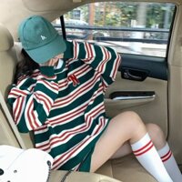 Áo Sweater dài tay kẻ sọc phong cách Hàn Quốc Thu Đông 2022