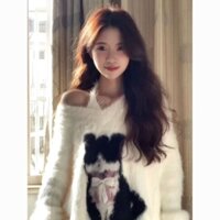 Áo Sweater Dệt Kim Cổ Chữ v Mềm Mại Thời Trang Thu Đông Phong Cách Hàn Quốc DZ9J