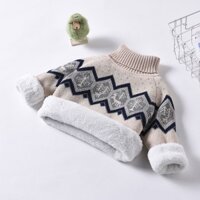 Áo sweater Dệt Kim Cổ Lọ Xinh Xắn Cho Bé