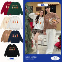 Áo Sweater Đôi Nữ Nam In Hình Noel Ginger LILA  Áo Nỉ Dài Tay Dáng Rộng Đồ Cặp Couple Quà Tặng Bạn