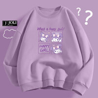 Áo Sweater Happy Girl Nam Nữ By JOLI Unisex Chất Nỉ Lót Bông Form Rộng J Joli Trendy