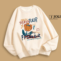 Áo Sweater Hoa TULIP Nam Nữ By JOLI Unisex Chất Nỉ Lót Bông Form Rộng J Joli Trendy