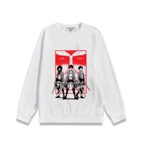 Áo Sweater In Hình Anime Attack on TItan Levi Mikasa Eren độc đẹp