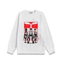 Áo Sweater In Hình Anime Attack on TItan Levi Mikasa Eren độc đẹp