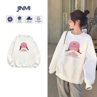 Áo sweater in họa tiết I AM CUTE Jinmi vải nỉ dày dặn