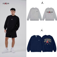 Áo sweater JORDAN chính hãng khoác nỉ dài tay unisex, Áo swt jordan thêu nam nữ form rộng