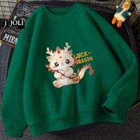 Áo Sweater Lucky Dragon Nam Nữ By JOLI Unisex Chất Nỉ Lót Bông Form Rộng J Joli Trendy