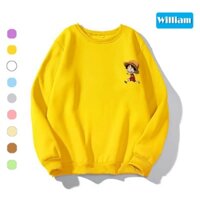 Áo sweater nam nữ in hình One Piece dễ thương, chất nỉ dày dặn, hợp làm áo cặp William,DS125