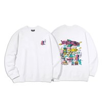 Áo sweater nam nữ local brand NIGUST Head In The Clouds N204 chất liệu nỉ da cá form rộng màu đen trắng Fullbox