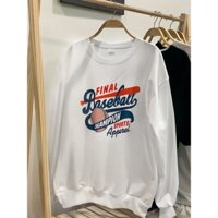 Áo Sweater nam nữ tay dài in hình Baseball, áo thun Sweater form rộng Unisex vải Cotton dày dặn mềm mại JTeeMan - ST01