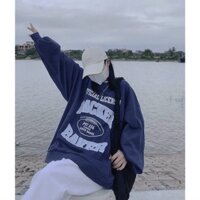 ÁO SWEATER NỈ PACKER BAKER XANH (2 MÀU) FORM RỘNG OVERSIZE,Dáng Rộng Cotton Mịn Unisex Dưới 70kg SG FASHION