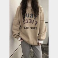Áo sweater nỉ TRu, nam nữ form rộng, áo hoodie mùa đông unisex vải nỉ tàu lót lông nhung, dày dặn,ấm áp, áo cặp nhóm tre