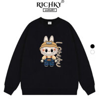 Áo Sweater Richky Premium Nỉ Premium Tee The Monters Labubu Light Brown