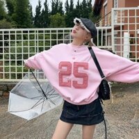 Áo Sweater Số 25 AB HOUSE TWENTY FIVE Thêu Đắp Vải Nổi - Áo Nỉ Nữ Chất Nỉ Nhập Ngoại Kiểu Dáng Hàn Quốc Tabii Store