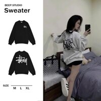 Áo Sweater stu.ssy unisex nam nữ BEEP STUDIO chất liệu nỉ bông cao cấp
