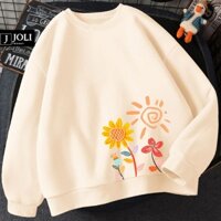 Áo Sweater Sun Flower Nam Nữ By JOLI Unisex Chất Nỉ Lót Bông Form Rộng J Joli Trendy