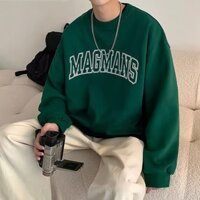 Áo Sweater Tay Dài Cổ Tròn Dáng Rộng In Chữ Phong Cách Hip hop Thời Trang Cho Nam Giới Size M-5XL