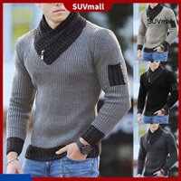 Áo sweater Tay Dài Phối Màu Khối Mềm Mại Ôm Dáng Phong Cách Đường Phố Cá Tính Cho Nam