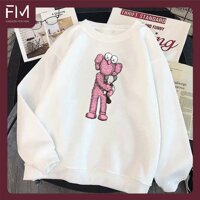 Áo sweater thời trang nam nữ phong cách Basic in hoạt hình Kaws dễ thương - FORMENSHOP - FMGV036 - THÚ HỒNG - XL