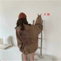 Áo sweater unisex in nổi chữ, chất nỉ mềm mịn - Mã K198