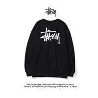 Áo Sweater unisex Stussy Basic, form rộng cao cấp, chất nỉ bông Hàn Quốc, cho nam nữ