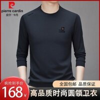 Áo Sweatshirt Cổ Tròn Lụa Dâu Pierre Cardin Mùa Xuân Thu Thời Trang Mới Dành Cho Nam Trung Niên Áo Dài Tay Đa Năng
