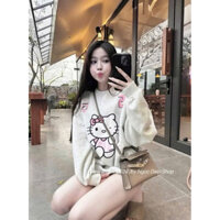Áo swt hình Hello Kitty, nỉ lót bông bên trong
