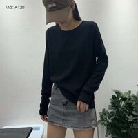 Áo T-shirt dài tay KAMAKA cổ tròn đơn sắc - A120