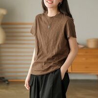 Áo T-shirt ngắn tay cổ tròn KAMAKA một màu - NU5519