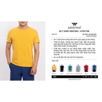 Áo t shirt ngắn tay nam Aristino CHÍNH HÃNG – GIẢM GIÁ  ATS017S8 chất cotton gai, dáng slimfit ་