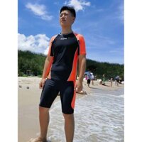 Áo T-Shirt Tay Ngắn Đồ Bơi Nam Bộ Đồ Lặn Hai Mảnh Quần Bơi Năm Điểm Nóng Suối Nước Bể Bơi Nhanh Khô Bảo Vệ Mặt Trời
