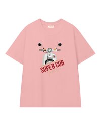 Áo T-Shirt TEEHAY Super Cub Lover cho người đi xe Honda Super Cub thun tay lỡ Form rộng Unisex - Hồng - XL
