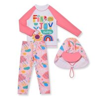 Áo tắm bé gái quần dài tay dễ thương Áo Tắm xẻ tà áo tắm trẻ em bé gái vừa và lớn Áo tắm trẻ em dài tay chống nắng bán buôn