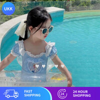 Áo tắm một mảnh lưới phong cách công chúa Elsa mới cho bé gái, thời trang ngọt ngào cho kỳ nghỉ biển