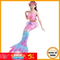 Áo tắm nàng tiên cá cho bé gái đồ bơi đi biển đồ chơi hóa trang trẻ em thắt nơ hồng đáng yêu E1700