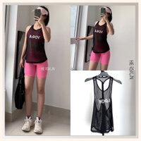 Áo Tank-top Gym Yoga nữ Áo lưới thể thao chạy bộ thoáng khí HERSIGN-TANK7