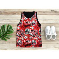 ÁO TANKTOP, ba lỗ-thể thao-gym, đẹp-rẻ-chất lượng,cá tính, in hình-chữ-typo-màu sắc, đi biển, cặp-nhóm, unisex, freesize