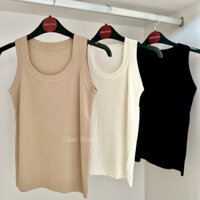 Áo tanktop len cổ tròn (ảnh thật)