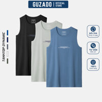 Áo Tanktop Nam GUZADO Ba Lỗ Trơn, Vải Cotton Cao cấp, Thể Thao, Mặc Nhà Thoải Mái GTT02