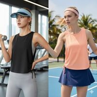 Áo tanktop nữ TX224 dây rút hai bên cá tính, co giãn thoải mái, thoáng mát cho gym, yoga, aerobic