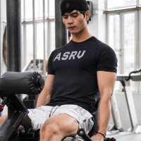 Áo Tập Gym Nam ASRV Cộc Tay Thun Lạnh Thoáng Mát Co Giãn 4 Chiều Thấm Hút Mồ Hôi