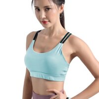 Áo tập gym nữ Louro LA21, kiểu áo croptop tập gym nữ quai chéo co giãn, có mút nâng ngực, thoáng mát