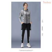 áo tập thể thao Áo khoác cầu lông nữ dài tay, bộ thể thao nhanh khô