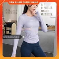 Áo tập yoga nữ tay dài có chun eo dệt kim Balance Care, áo mùa lạnh tập gym, yoga, aerobic, thể thao, ôm body Evasport