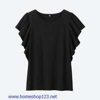 Áo tay cánh bướm Uniqlo 192305 Black