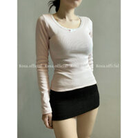 Áo Tay Dài Cổ Tròn Viên Ren, Form Babytee Rosa