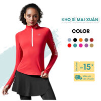 Áo Tay Dài Cosleaf Kéo Khoá Tập Gym,Pickleball,Tennis,Golf Chất Thun Lạnh Hàng QCCC-Winni Sport