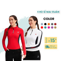 Áo Tay Dài Cosleaf Kéo Khoá Tập Gym,Pickleball,Tennis,Golf Chất Thun Lạnh Hàng QCCC-Winni Sport
