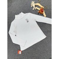 Áo tay dài trắng cổ lọ bẻ thỏ LOVE 1335